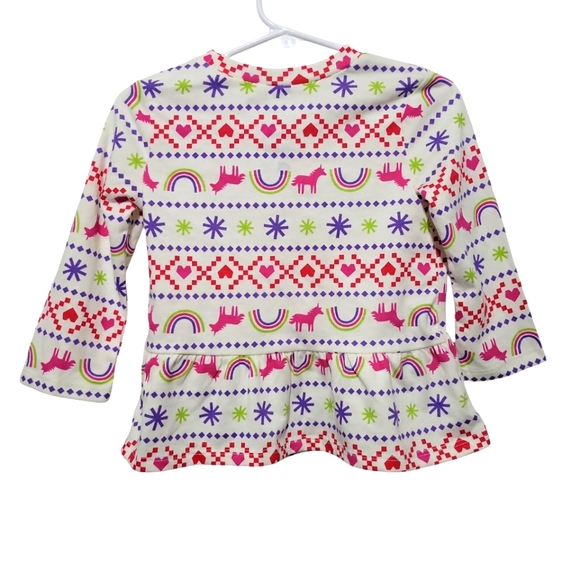 Okie Dokie Girls Long sleeve Unicorn Shirt 12Months - Picture 2 of 3